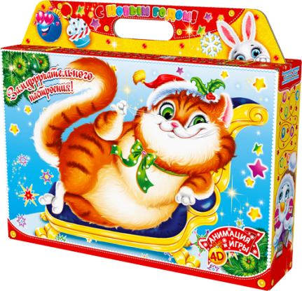 Упаковка №47 картон Портфель Пушистый кот